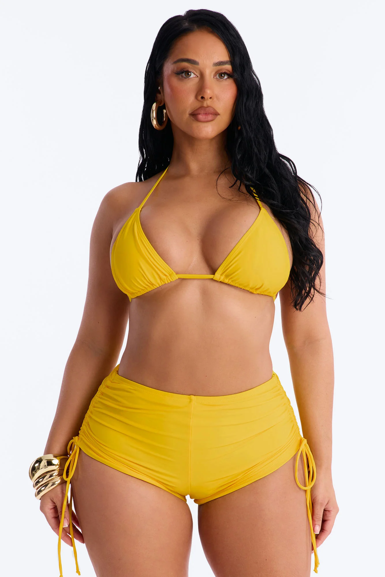 Maui Mix And Match Triangle Bikini Top - Mustard