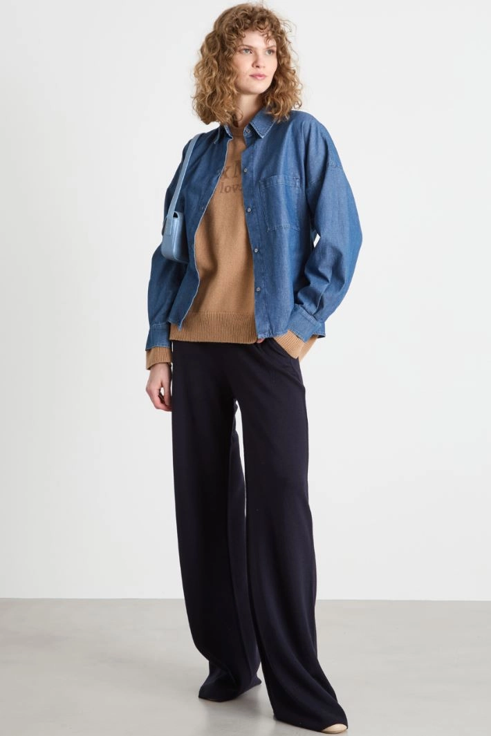 Crew neck jumper - CAMEL