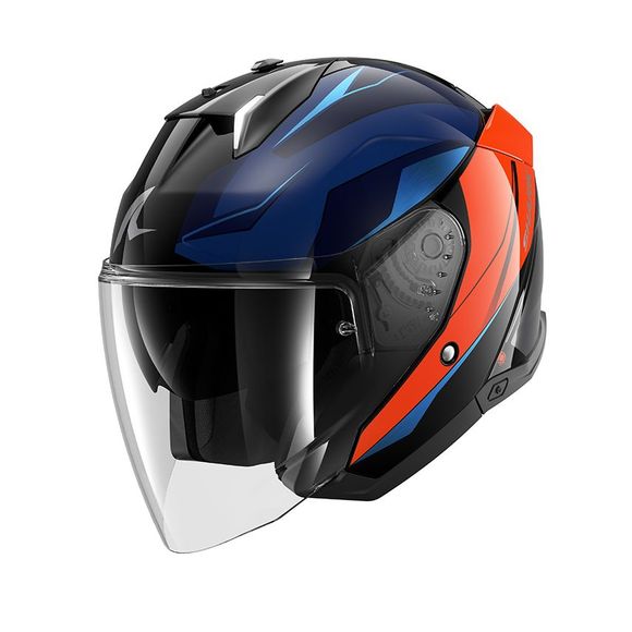 Casque jet Shark SKWAL i3 JET MEKARIUM - Noir / OrangeRef : SH1853