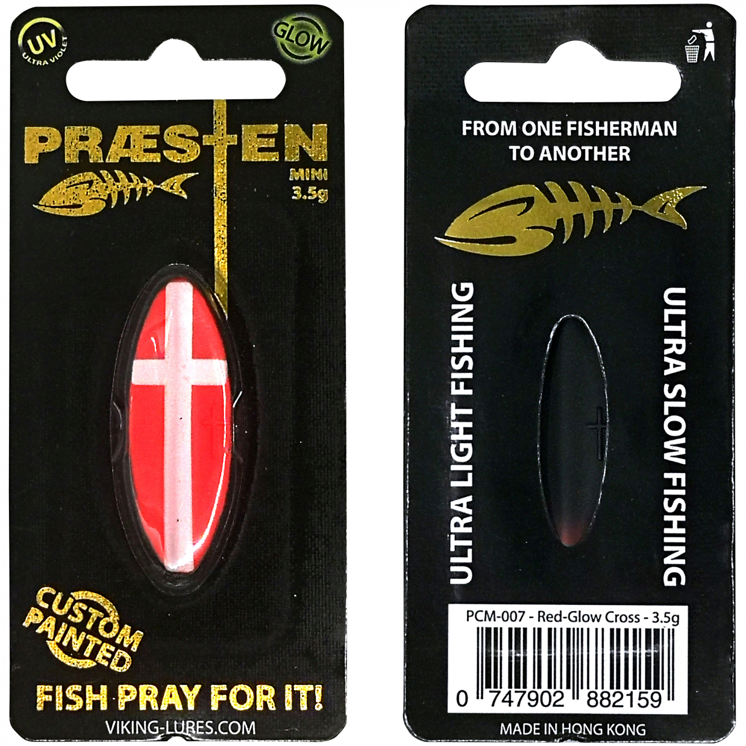 Westin Inline Bait Præsten Mini (Red White Glow Cross)