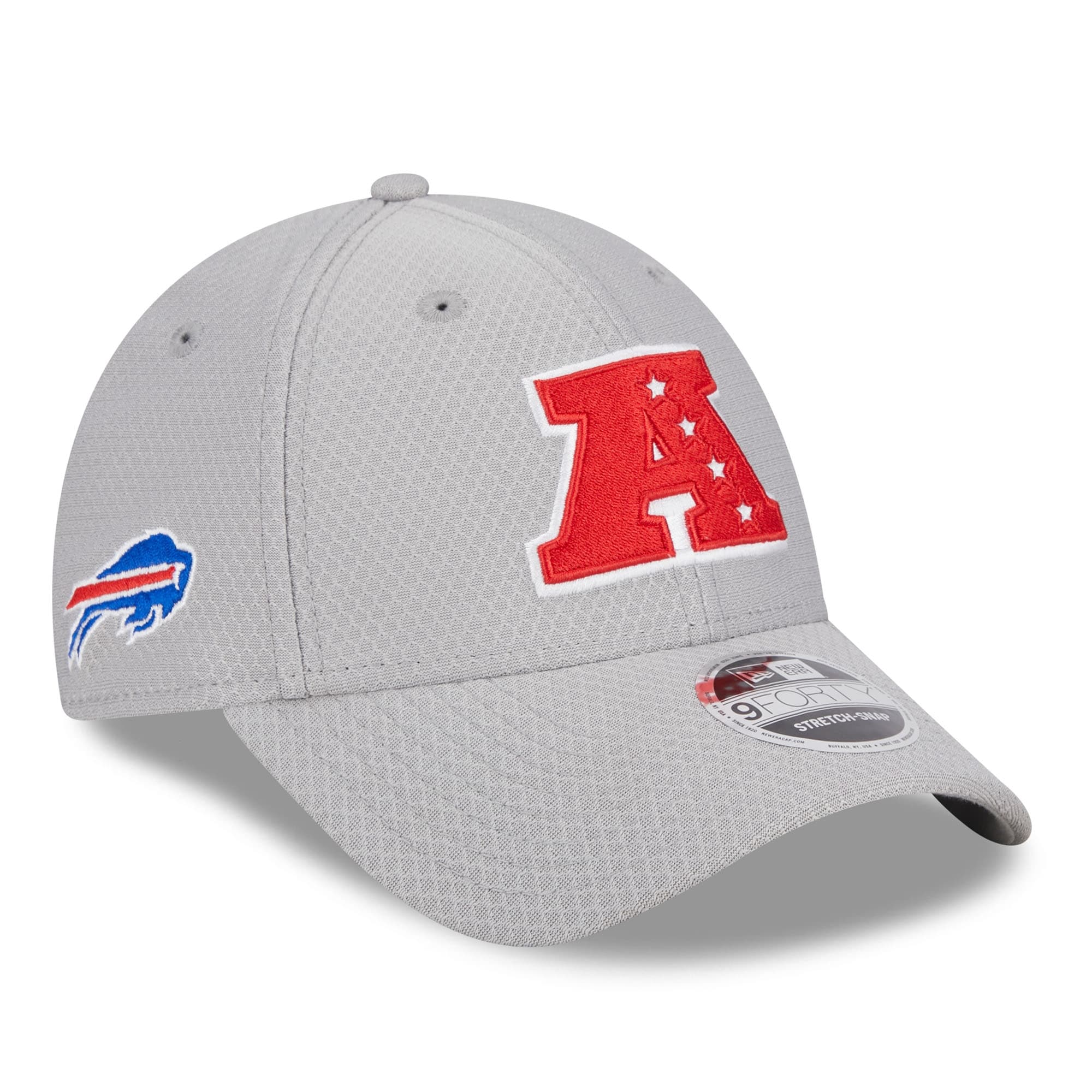 Buffalo Bills AFC 2024 Pro Bowl New Era Stretch-Snap 9FORTY NFL Cap Gray