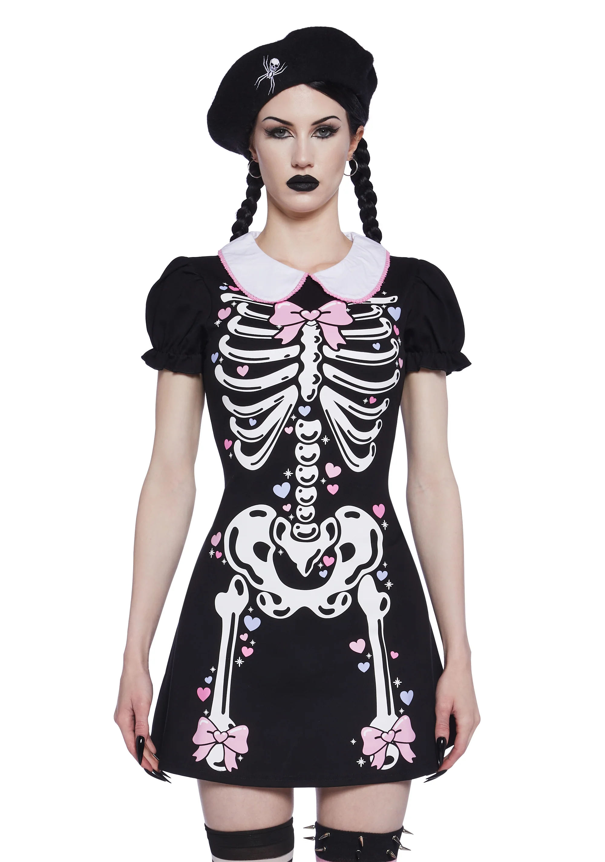 Rattle My Bones Mini Dress - Hearts