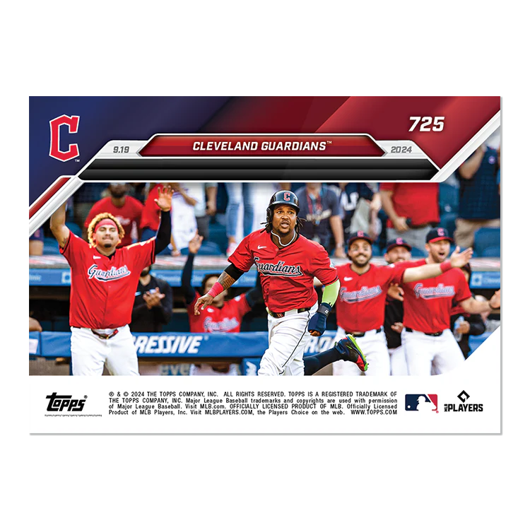 Cleveland Guardians - 2024 MLB TOPPS NOW® Card 725