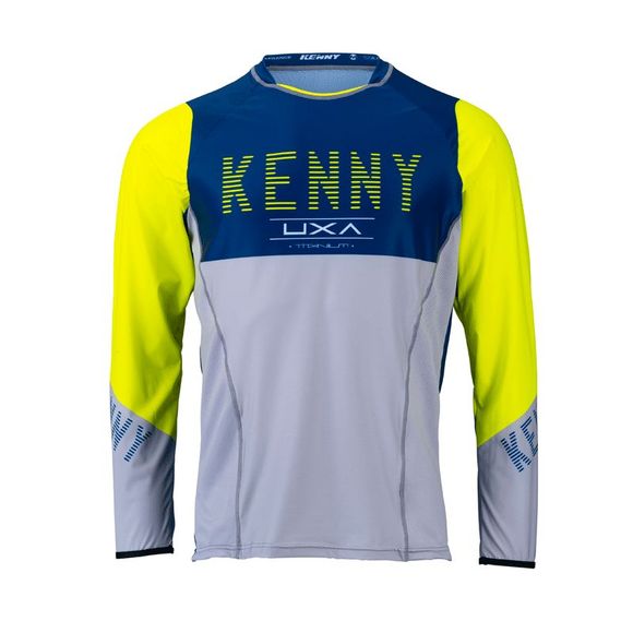 Kenny TITANIUM NAVY NEON YELLOW 2022 cross jersey - Blue / YellowRef: KE1616