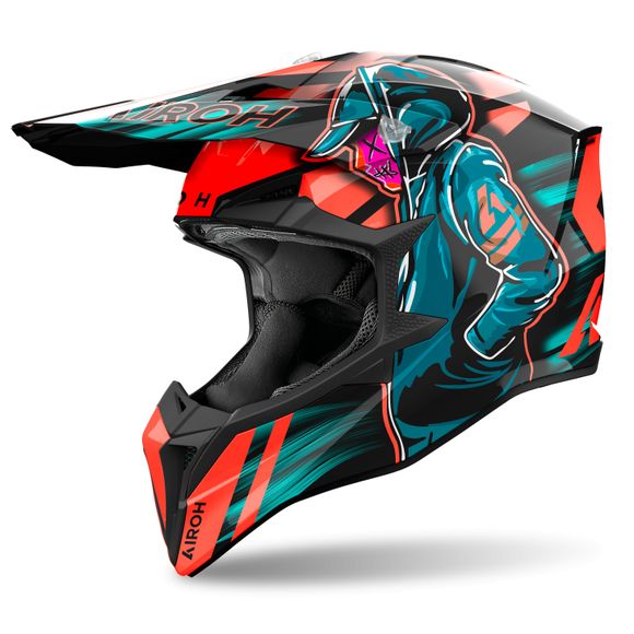Airoh WRAAAP cross helmet - CYBER 2024 - OrangeRef: AR1387