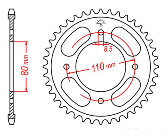Couronne JT. acier standard 1219 - 428Ref : JTC01308A / 1074887001