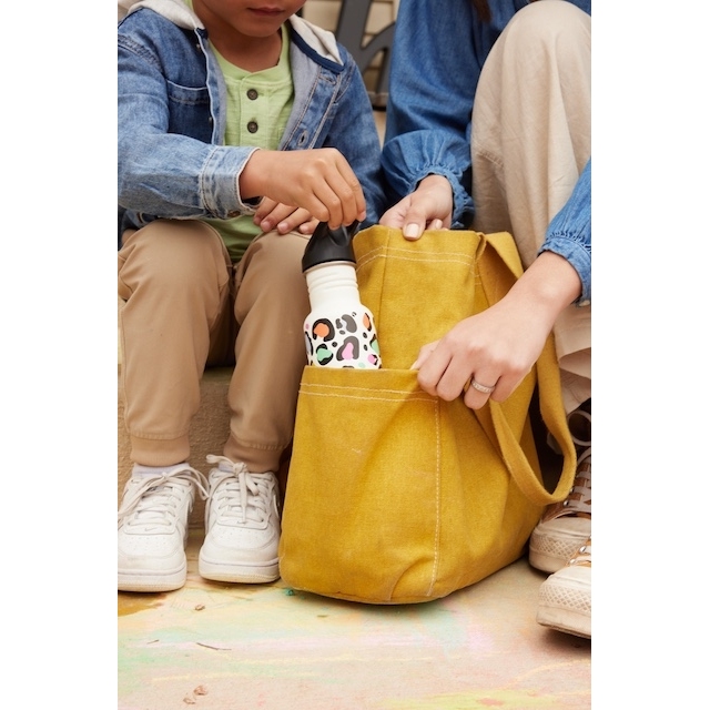 Klean Kanteen Kid Classic Bottle 355ml with Flip Sport Cap - leopard print