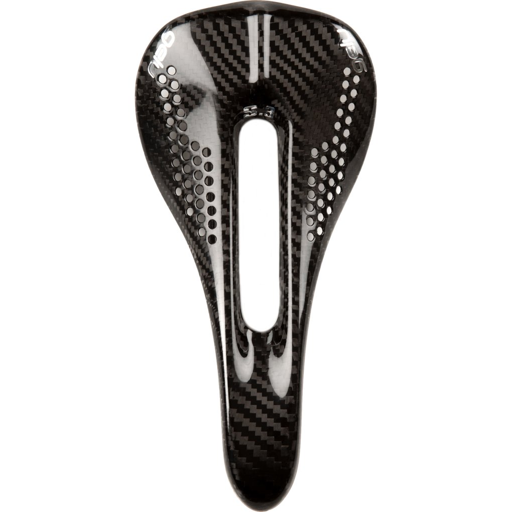 Gelu S3 Carbon Saddle with Punctured Top - black Logos