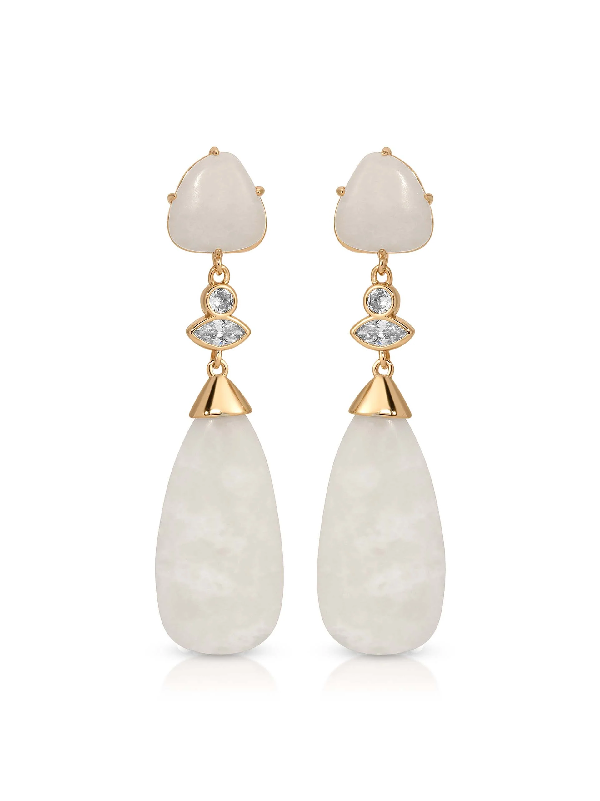 Solstice Drop Earrings in Bone