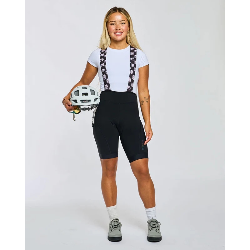 DHaRCO QOM Bib Shorts Women - Black/Check Please