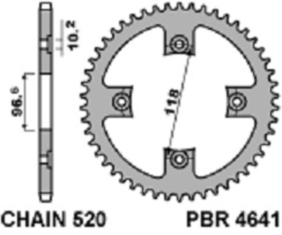 Couronne PBR acier C45 standard 4641 - 520Ref : PBR01433A / 1075376001