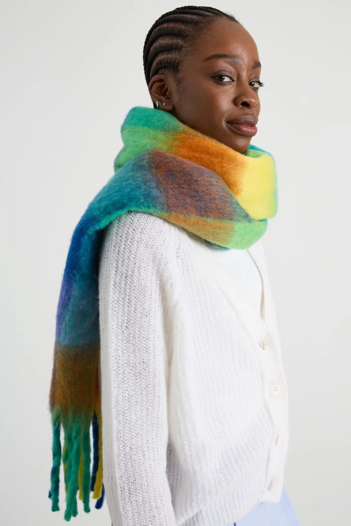 Soft scarf - GREEN YELLOW