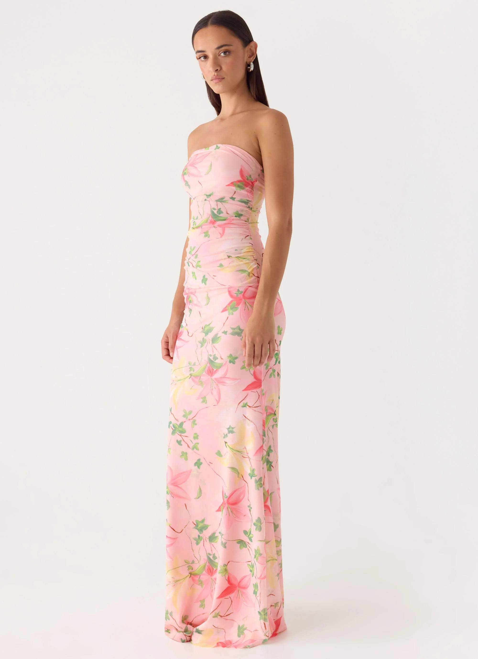 Iroha Strapless Maxi Dress - Blooming Spring