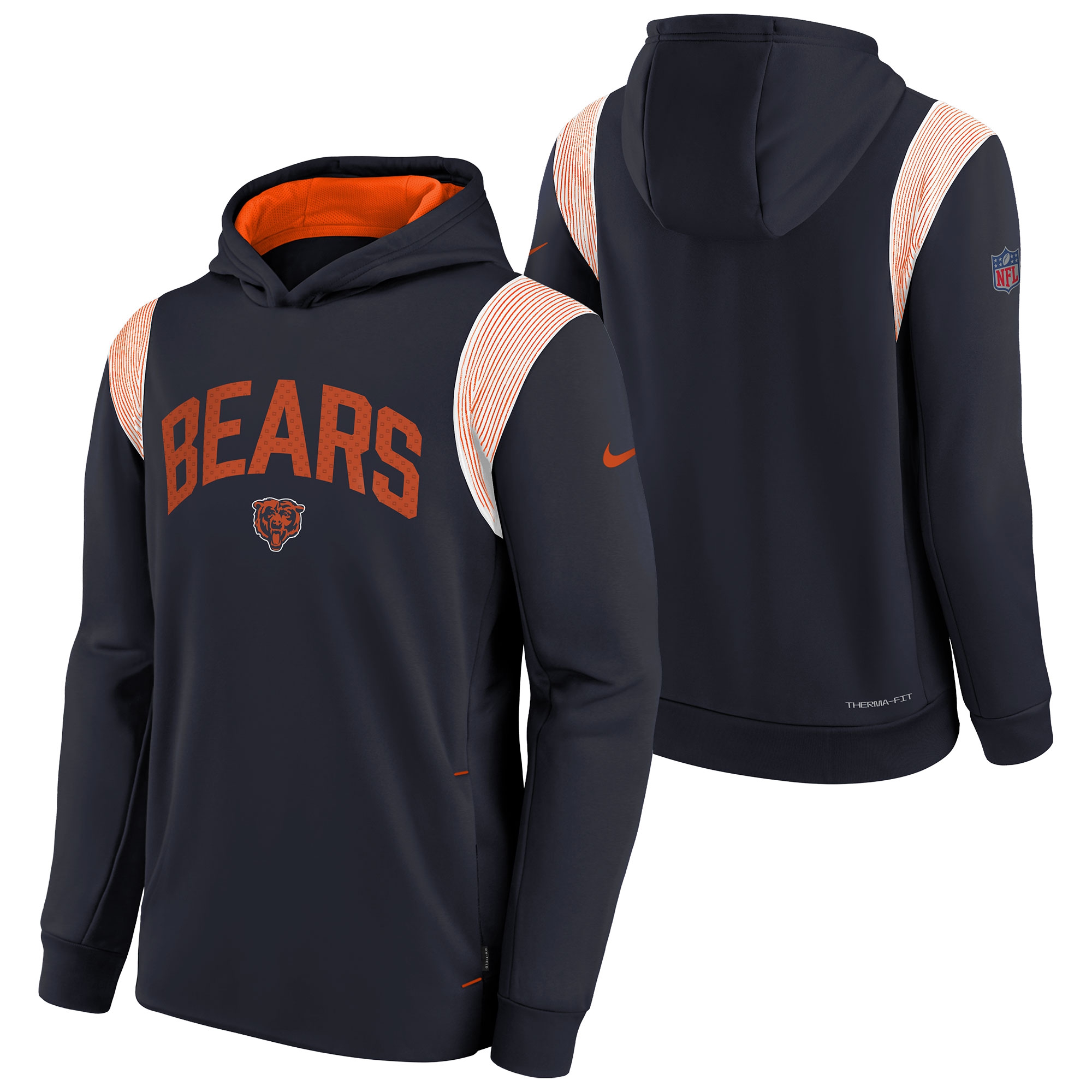 Chicago Bears 2022 NFL On-Field Sideline Therma Hoodie (YOUTH)