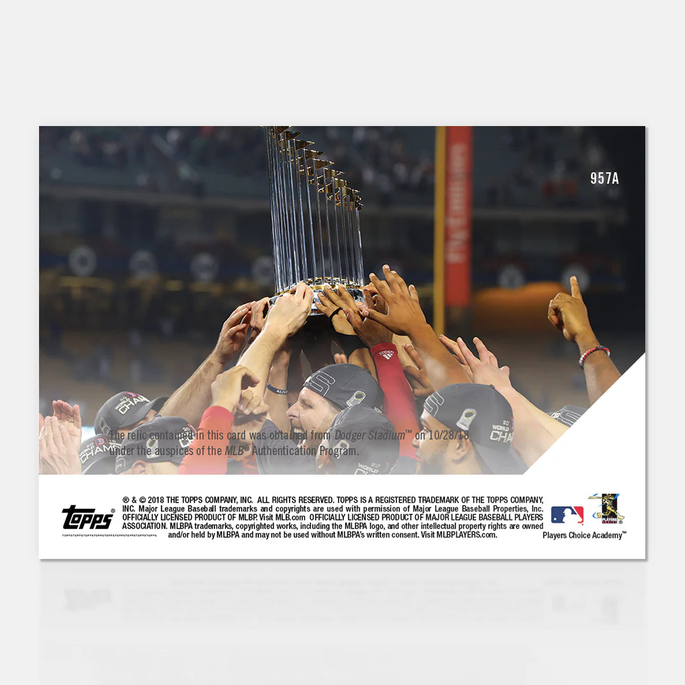Game Used Base Card # to 25 - Boston Red Sox - TOPPS NOW®