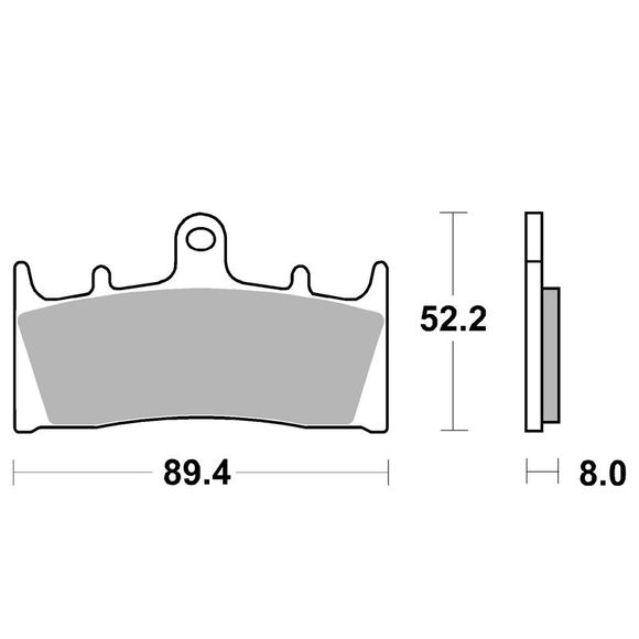 SBS 686DC Racing carbon front brake padsRef: 686DC / 686060