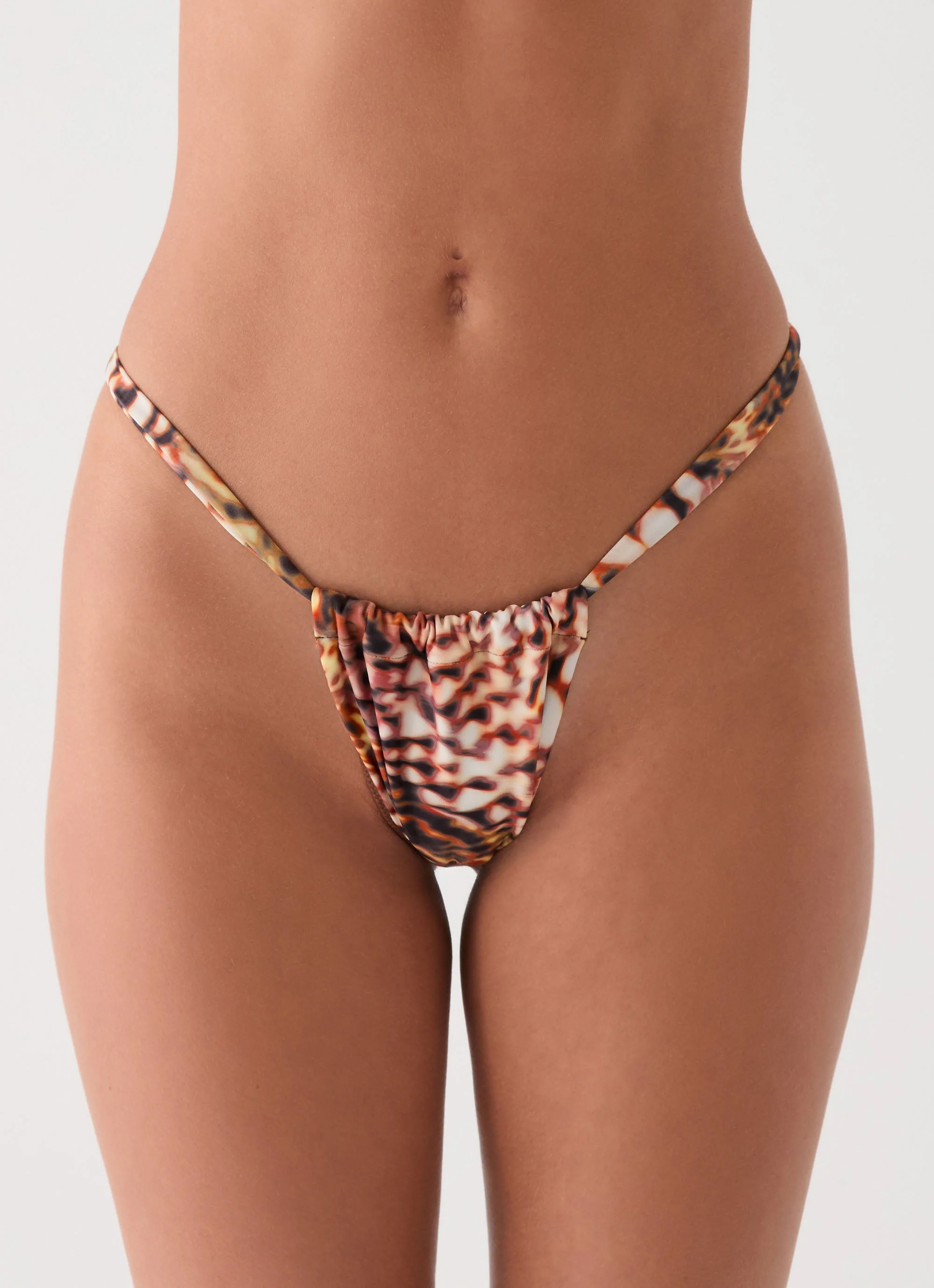 Airlie Scrunch Bikini Bottoms - Leopard Hibiscus