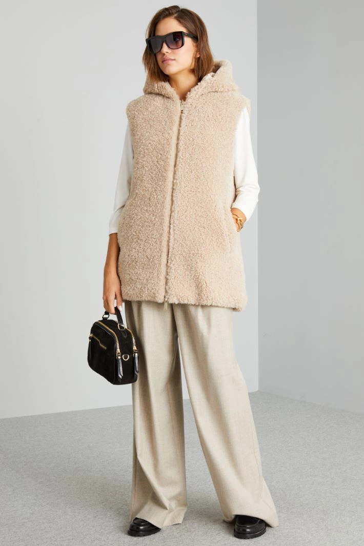 Bouclé gilet - BEIGE