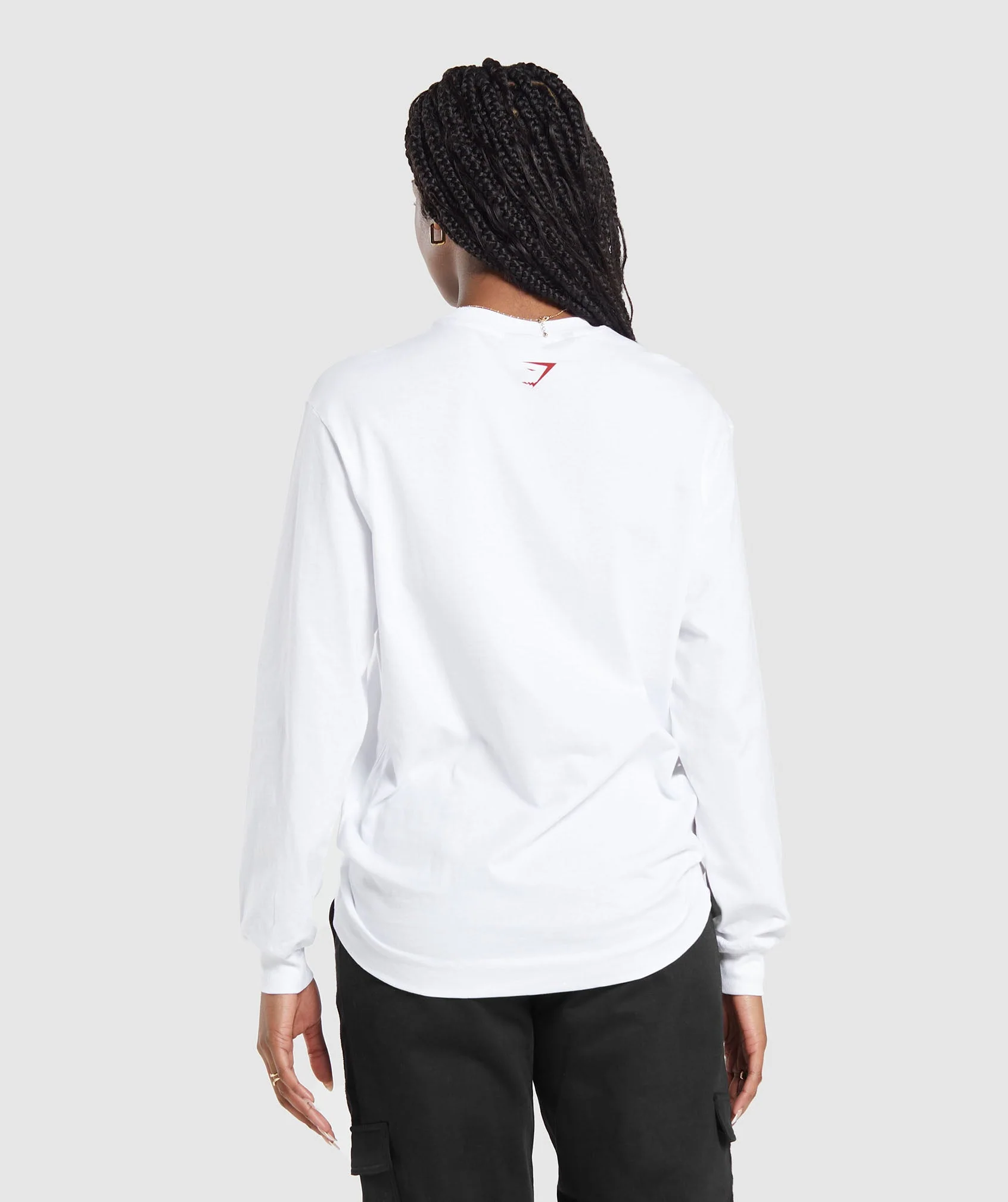 Barbell Cherries Long Sleeve Top White