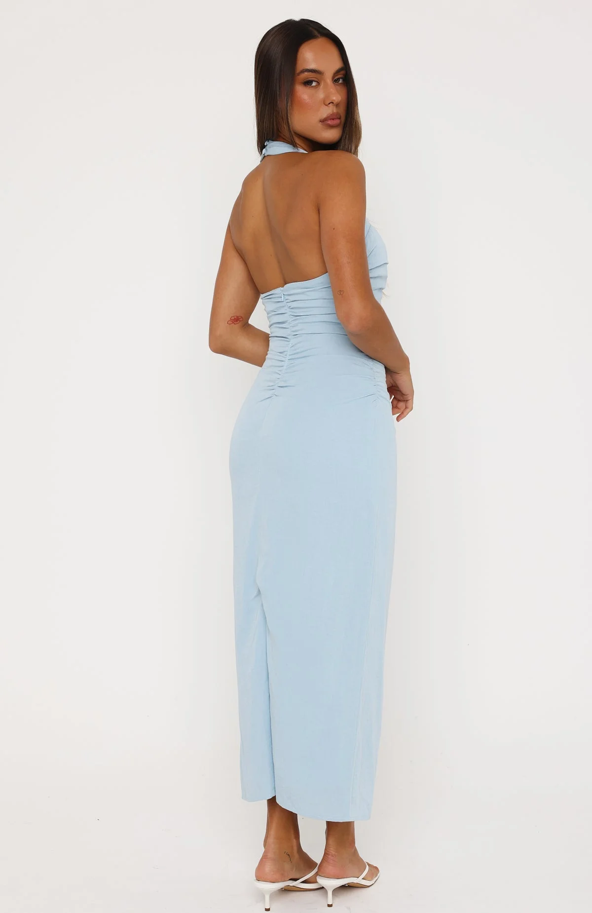 Sweet Glow Midi Dress Baby Blue