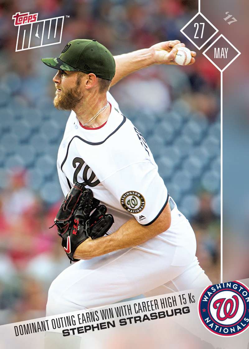 Stephen Strasburg - MLB TOPPS NOW® Card 190 Print Run: 363
