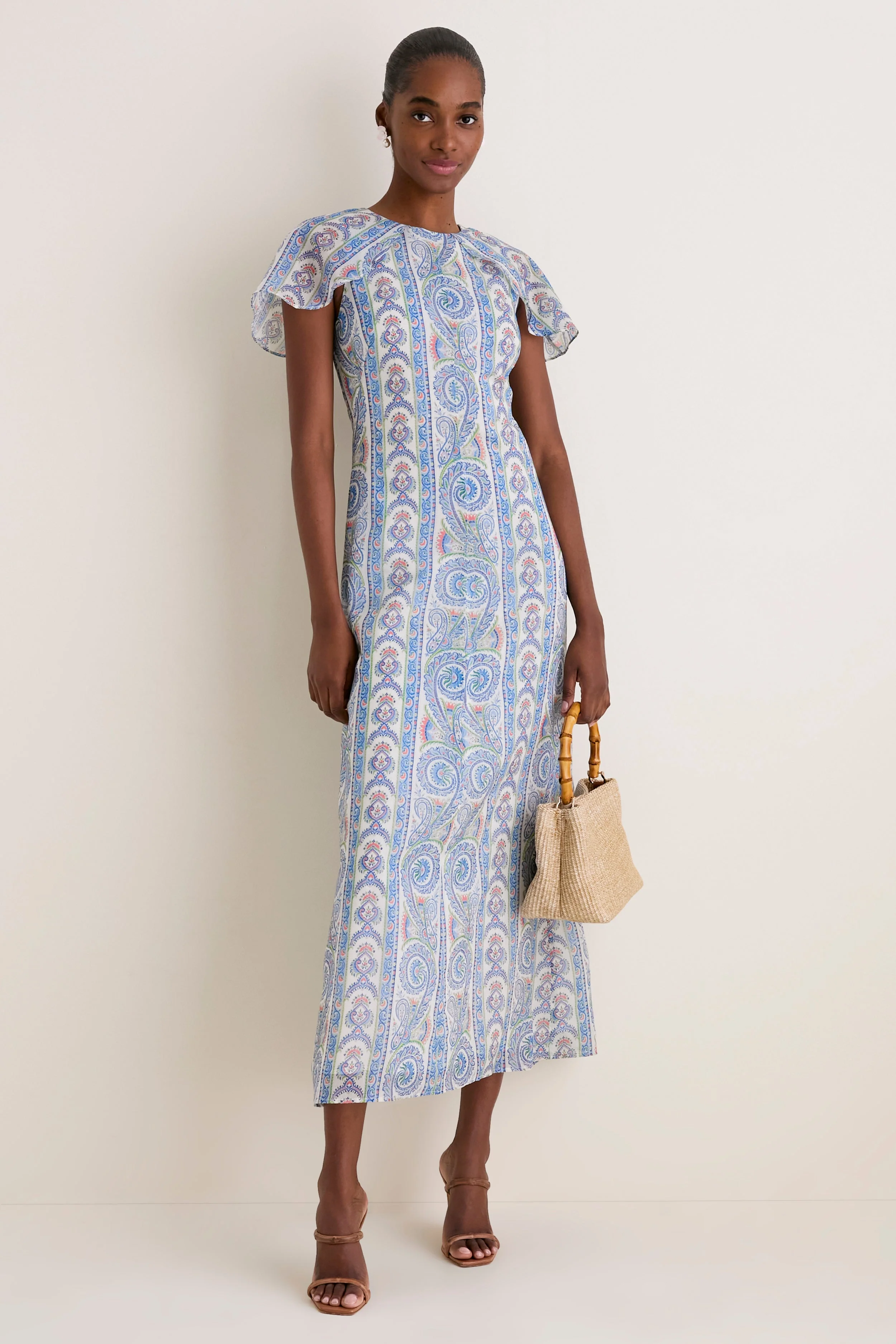 Blue Corsica Paisley Davina Dress