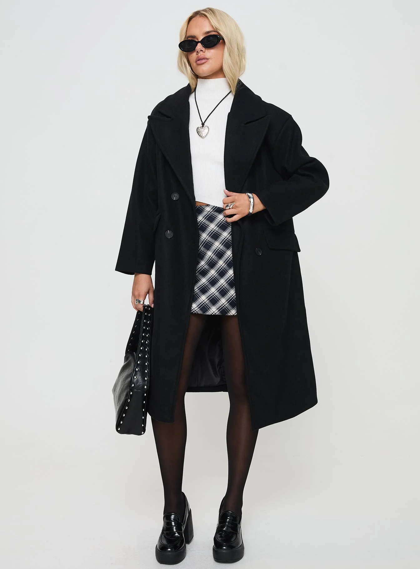 Inferno Longline Coat Black