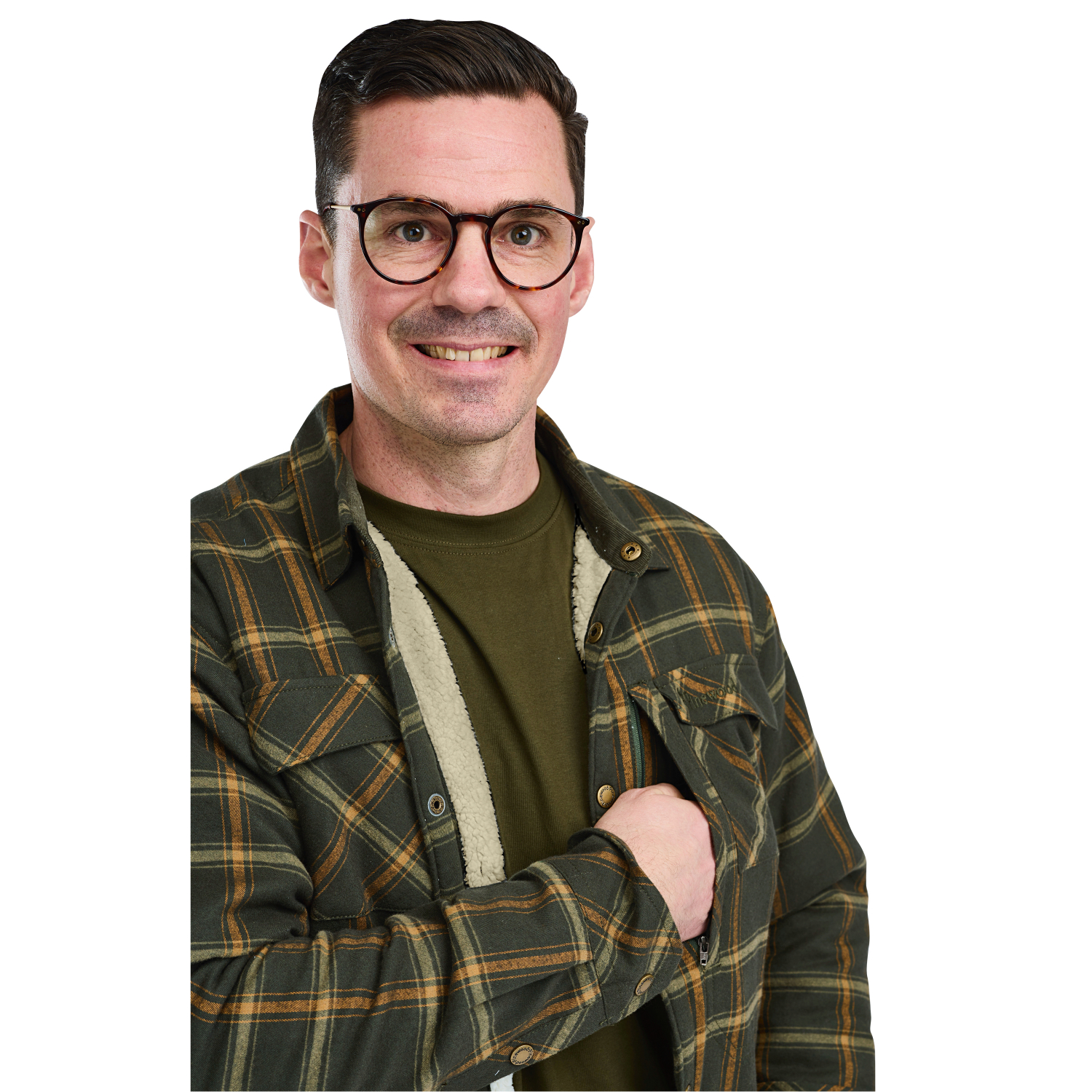 Pile Overshirt Men (D.Green\/Bronze)