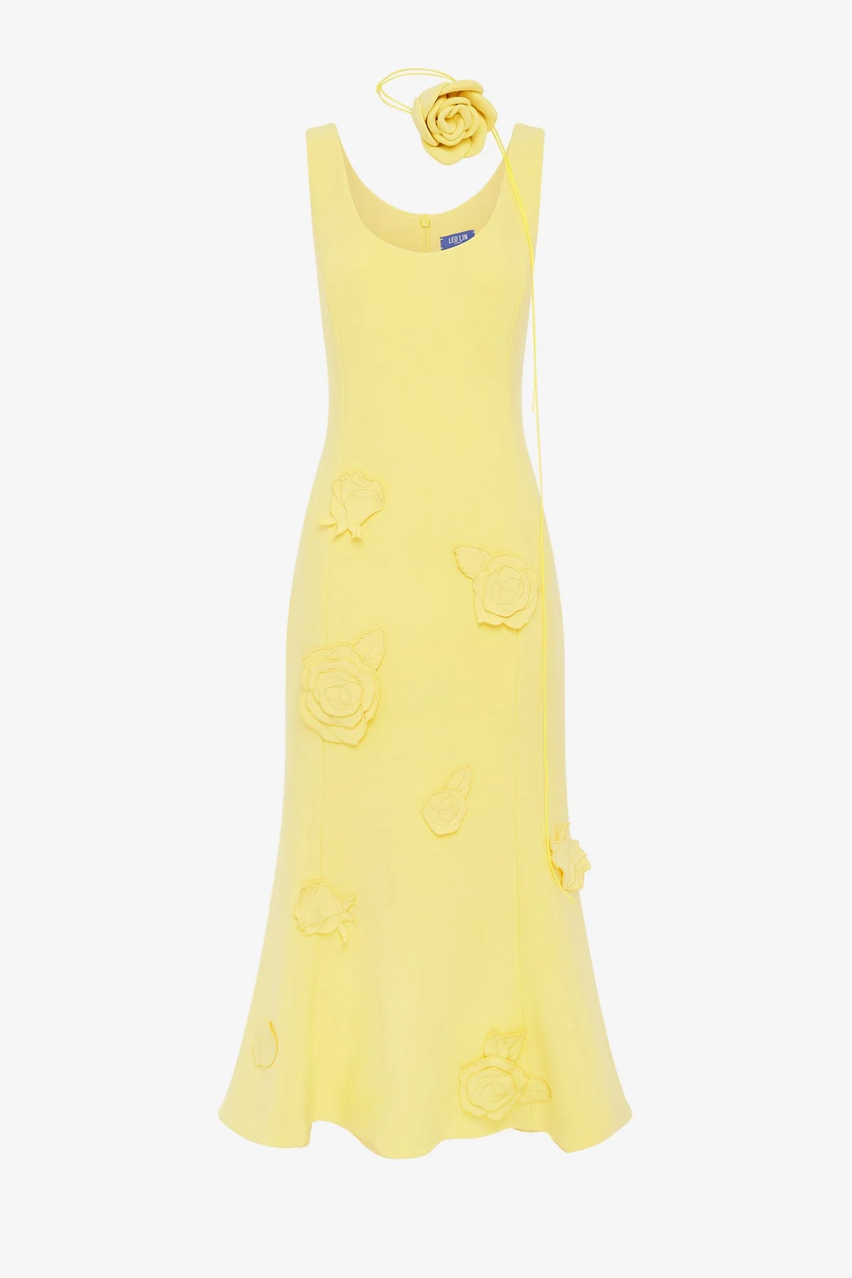 Emily Appliqué Midi Dress - Limoncello