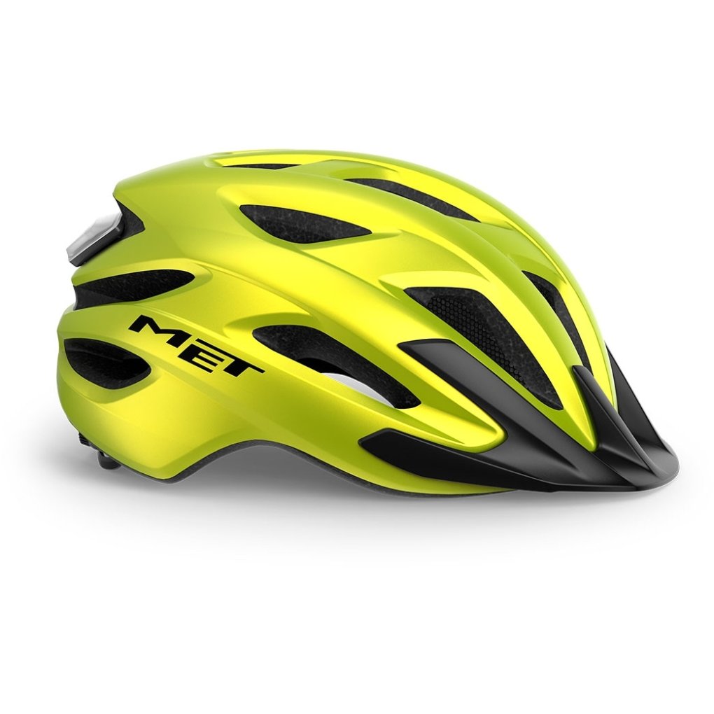 MET Crossover Helmet - Lime Yellow Metallic | Matt