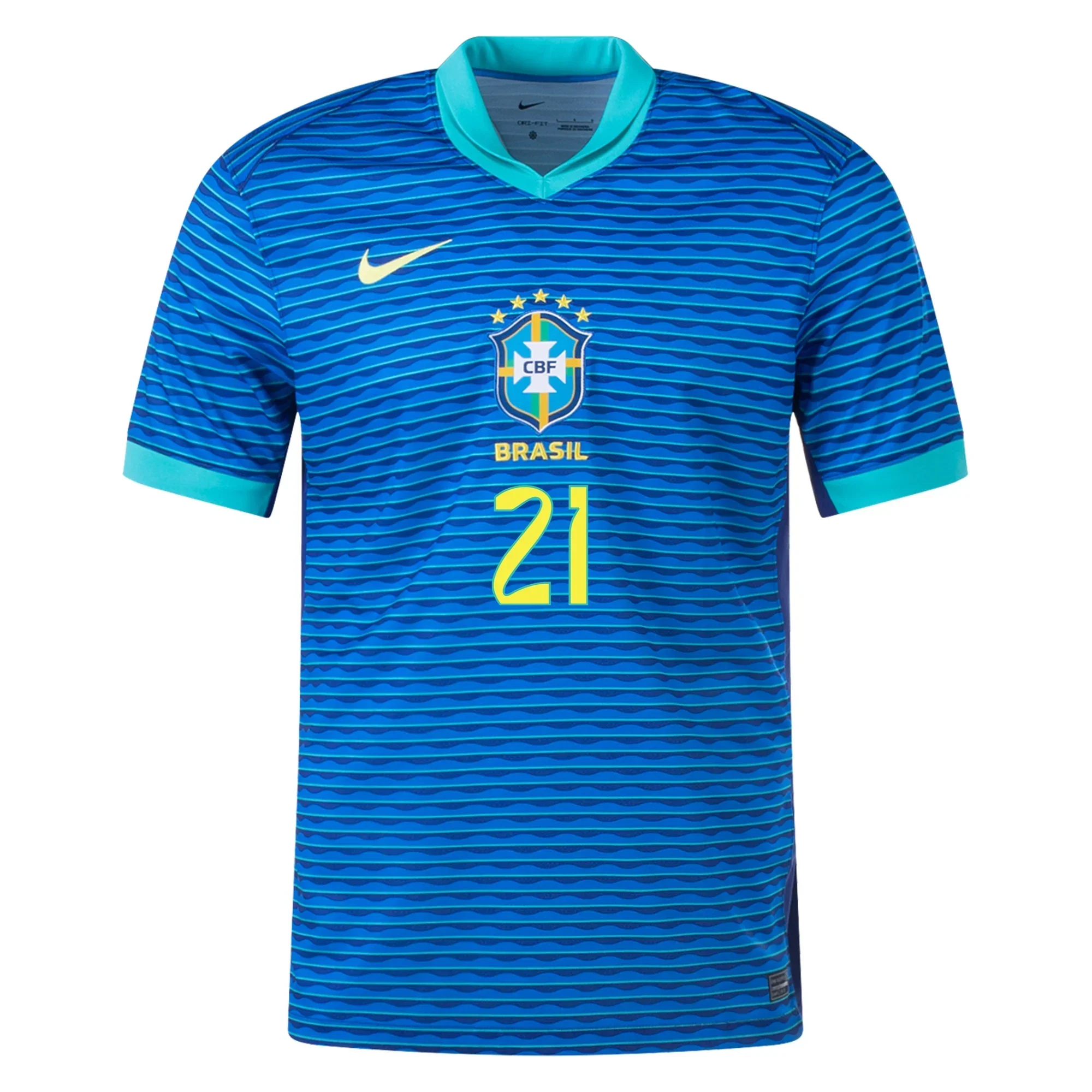 Mens Brazil Endrick Away Jersey 24/25 (Soar/Dynamic Yellow)