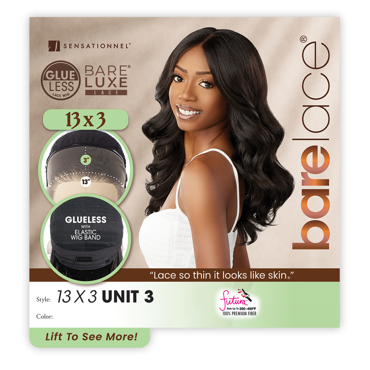 Sensationnel Lace Front Wig BareLace Glueless 13X3 Unit 3