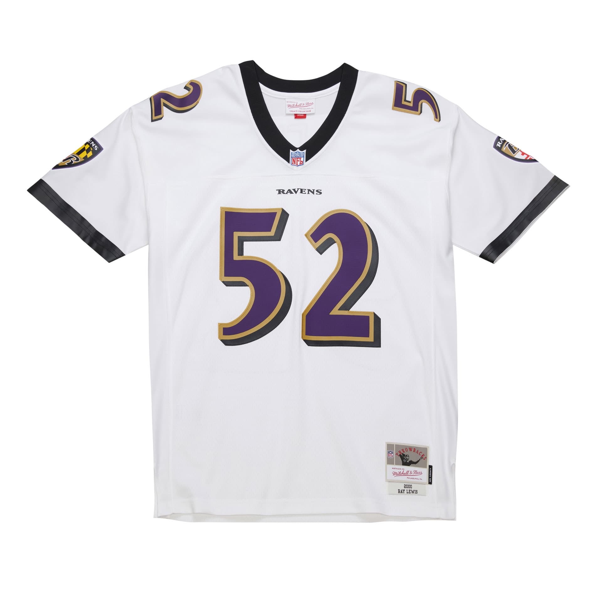 Ray Lewis #52 Baltimore Ravens 2000 Legacy Throwback NFL Jersey White
