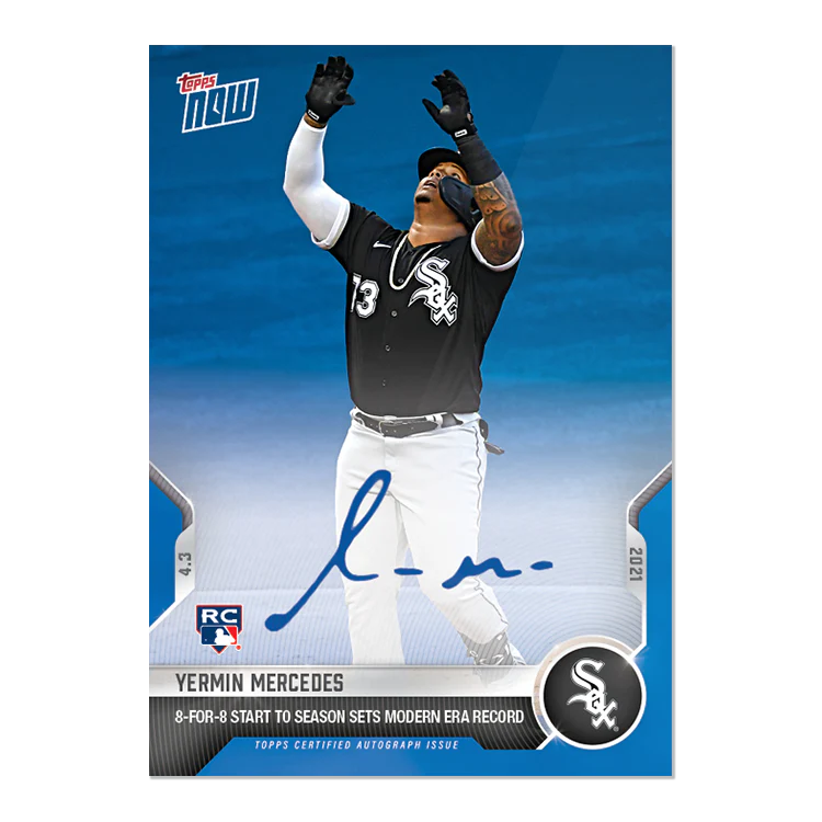 On-Card Auto # to 49 - Yermin Mercedes - 2021 MLB TOPPS NOW® Card 21B