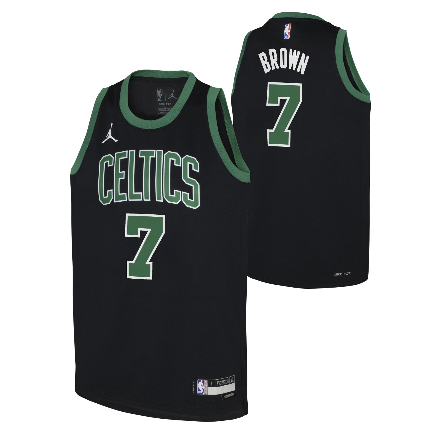 Jaylen Brown #7 Boston Celtics Statement Swingman NBA Jersey Black (YOUTH)