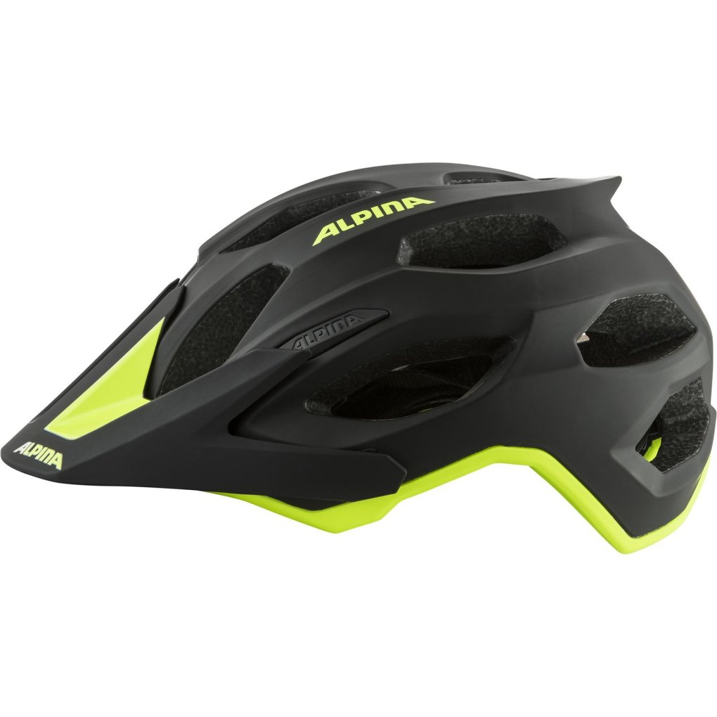 Alpina Carapax 2.0 Bike Helmet - black-neon yellow matt