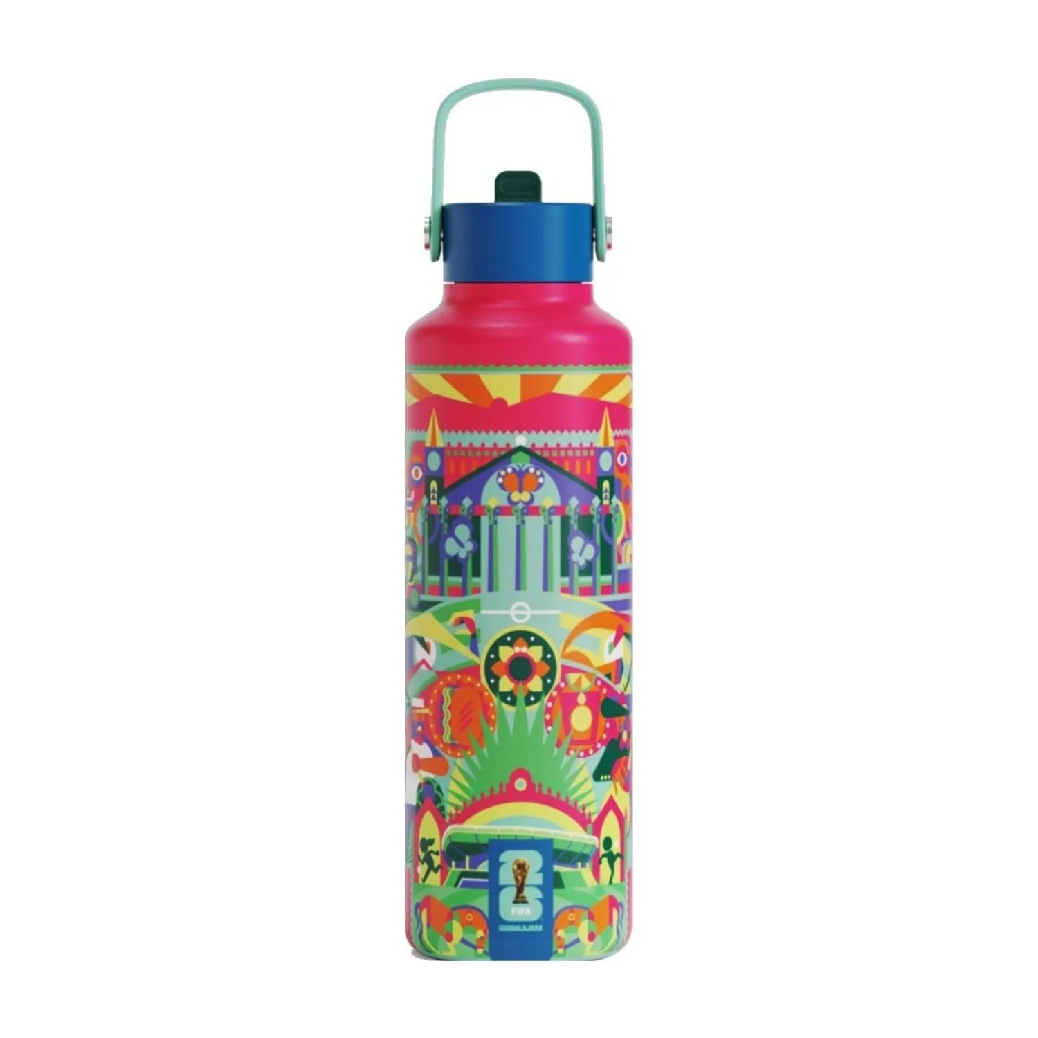 2026 Soccer Fan Collection Guadalajara Poster Water Bottle