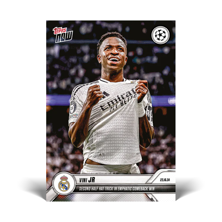 Vini Jr - Second half hat-trick in emphatic comeback win - 24/25 UCC Topps NOW® Card 25