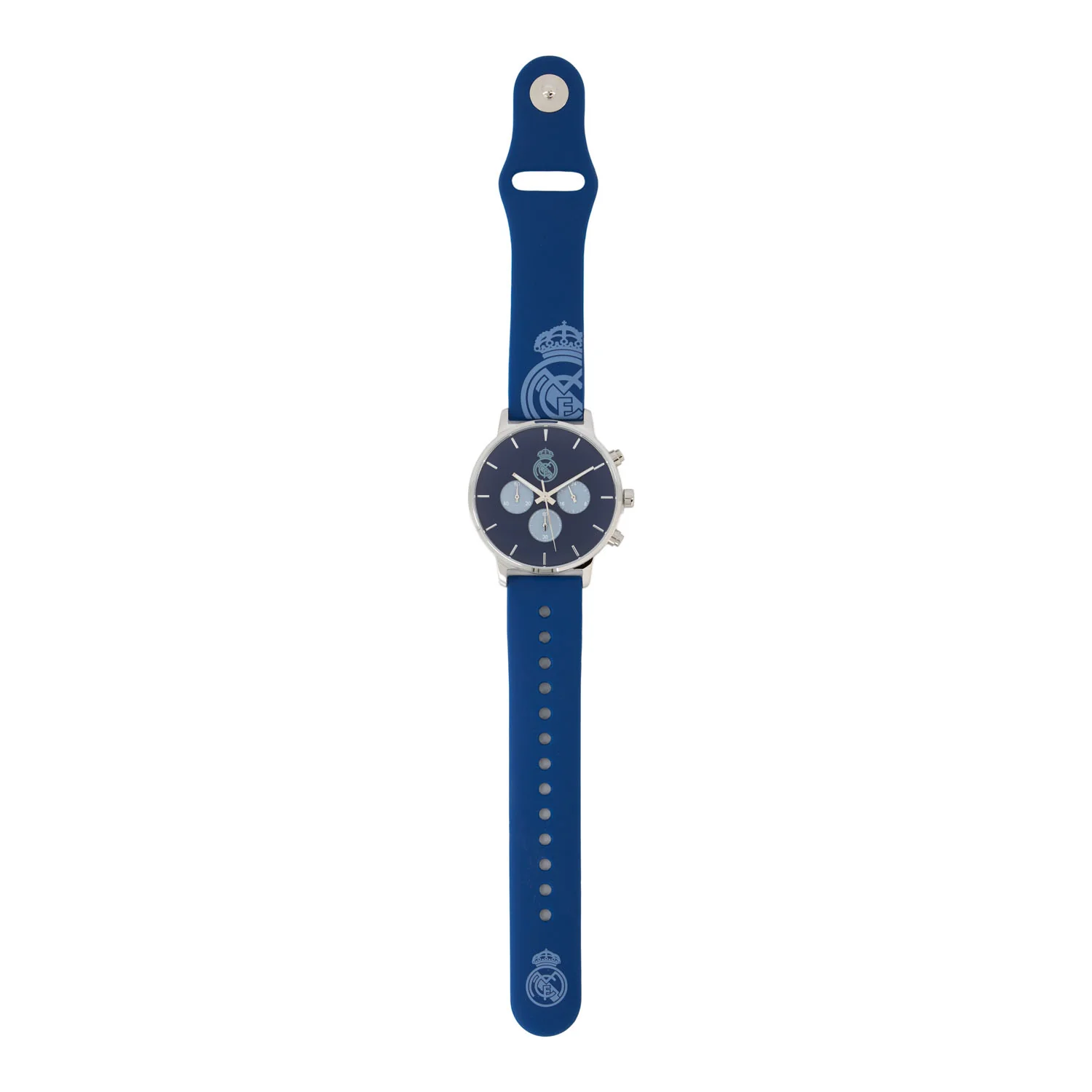 Analogue Chronograph Watch Silicone Strap Blue