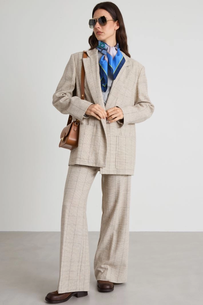 Wool and linen blazer - BEIGE