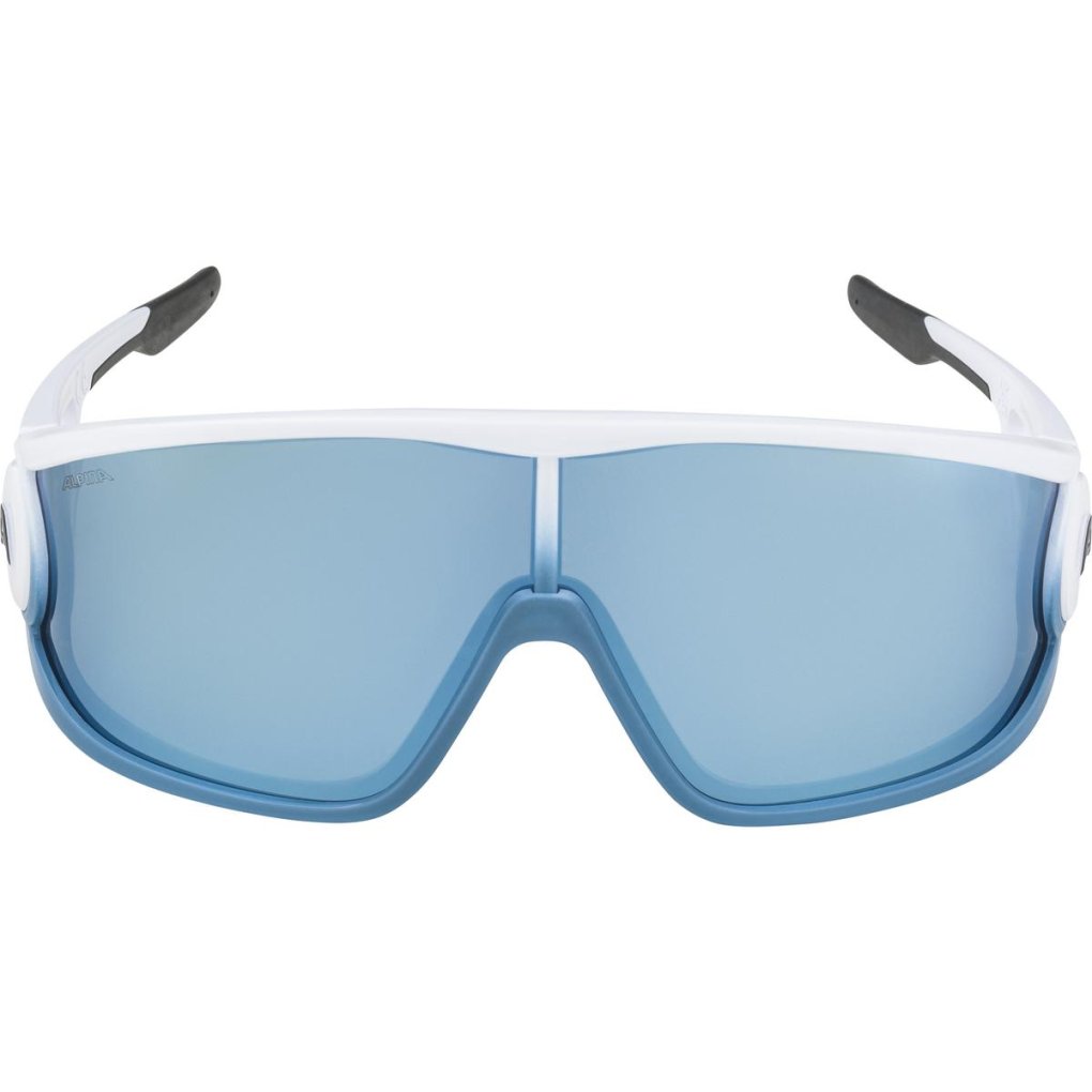 Alpina Legend Glasses - white matt/mirror blue