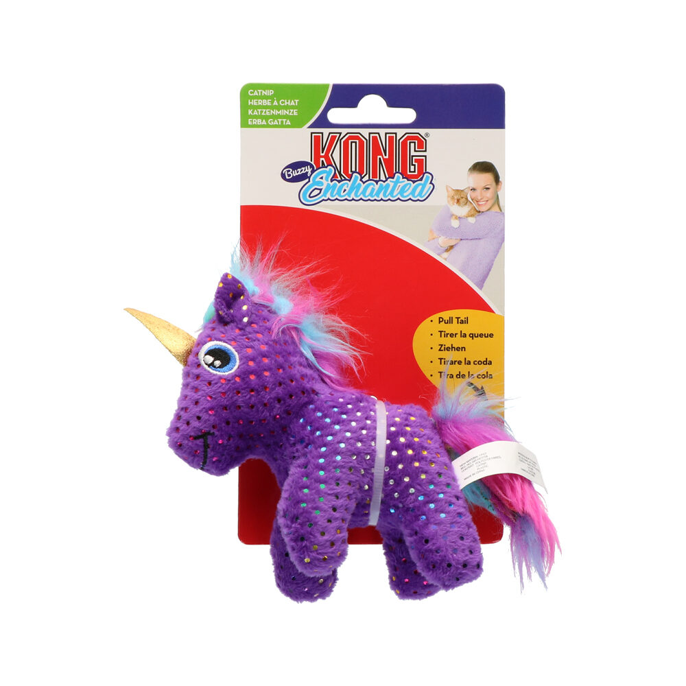 KONG Enchanted Buzzy Unicorn - 11 x 10 x 6 cm