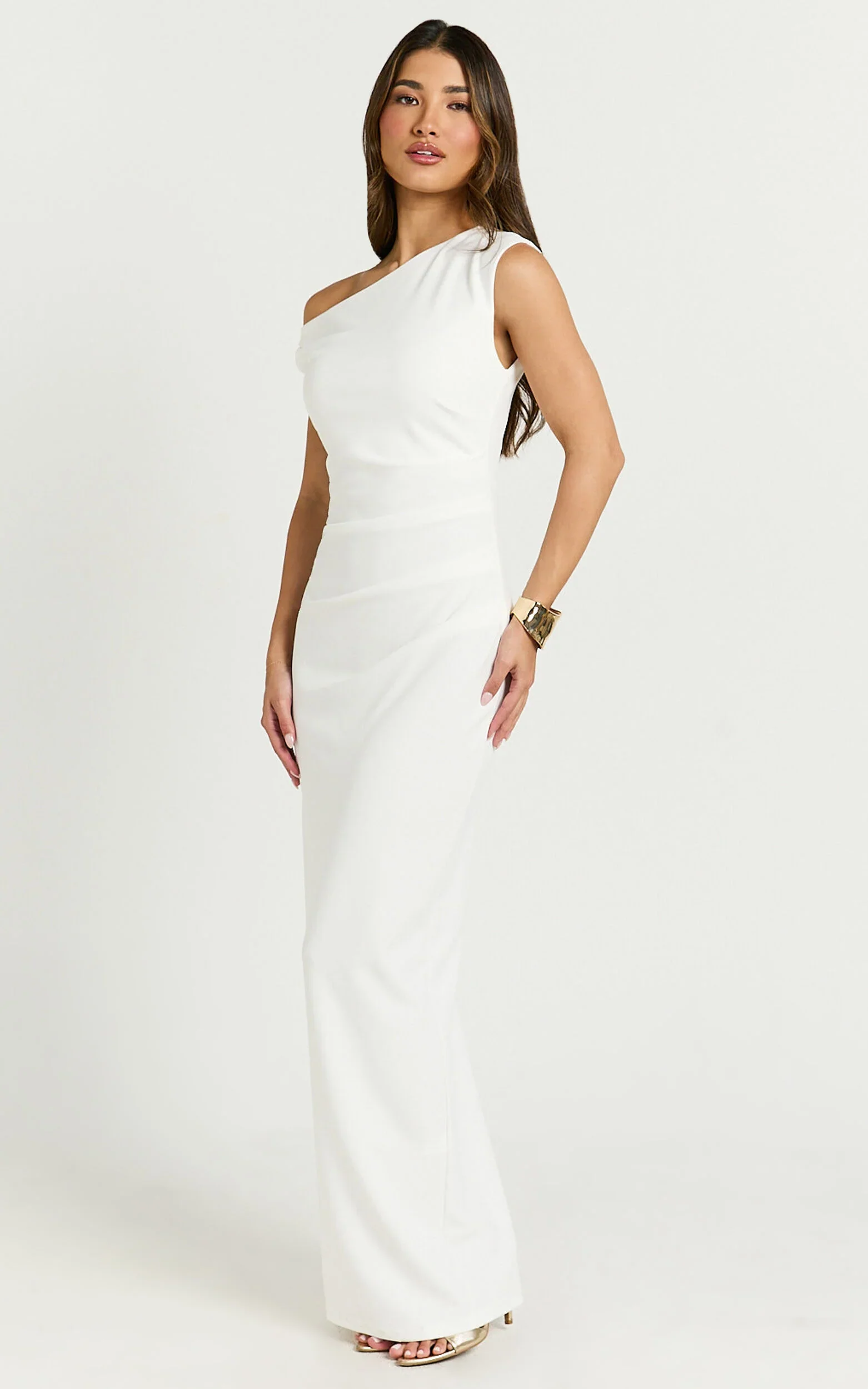 Genie Maxi Dress - Off The Shoulder Dress in White