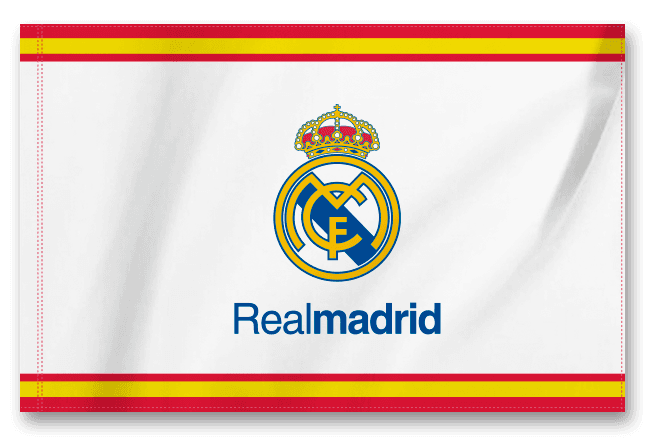 Real Madrid Spain Flag Large -White/Red/Yellow