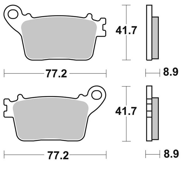 SBS 834LS Sinter Sintered Metal rear brake padsRef: 834LS / 834040