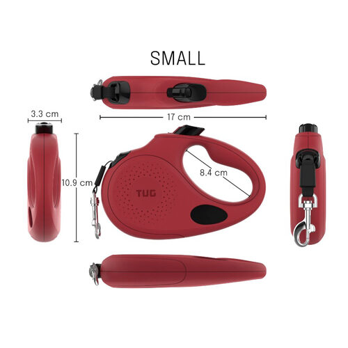 Tug Oval 360° Lead with Dispenser - S - 5 M - Red