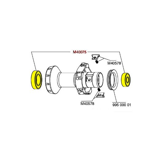 Mavic Hub Bearings for Rear Wheels 608 + 6903 - 8x22x7mm + 17x30x7mm - M40075