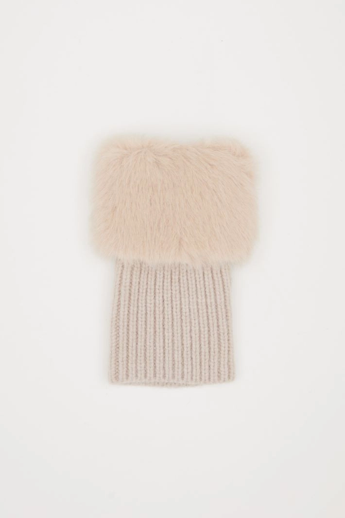 Wool-blend hand warmers - SAND