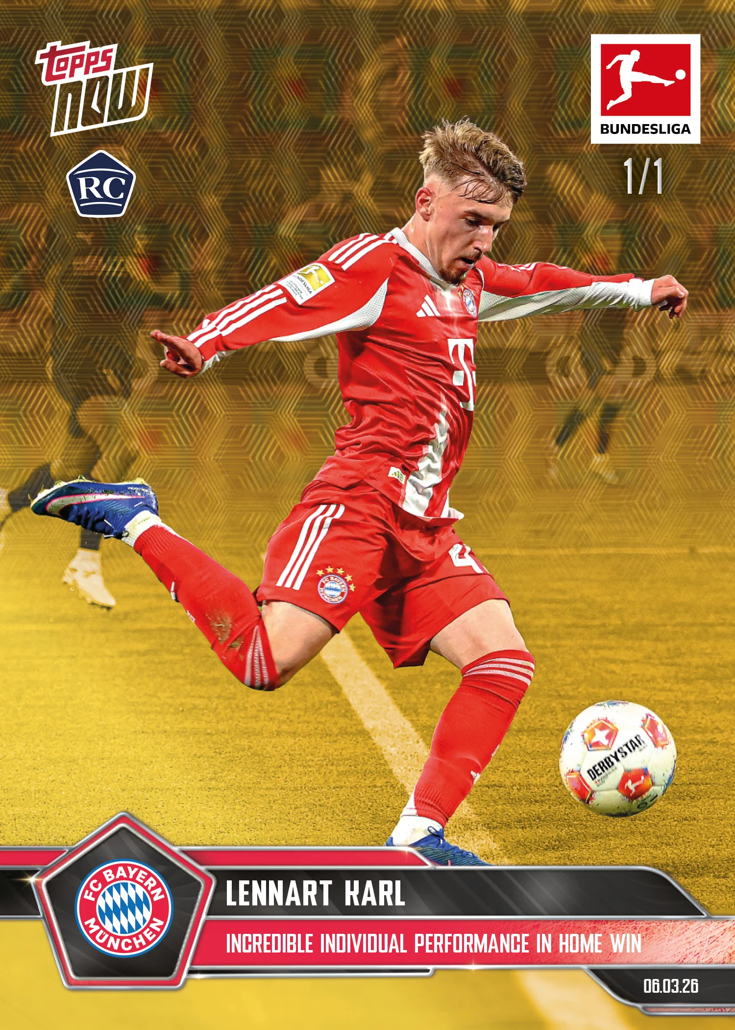Lennart Karl - 2025-26 Bundesliga Topps NOW® - Card 141 - PR:2005