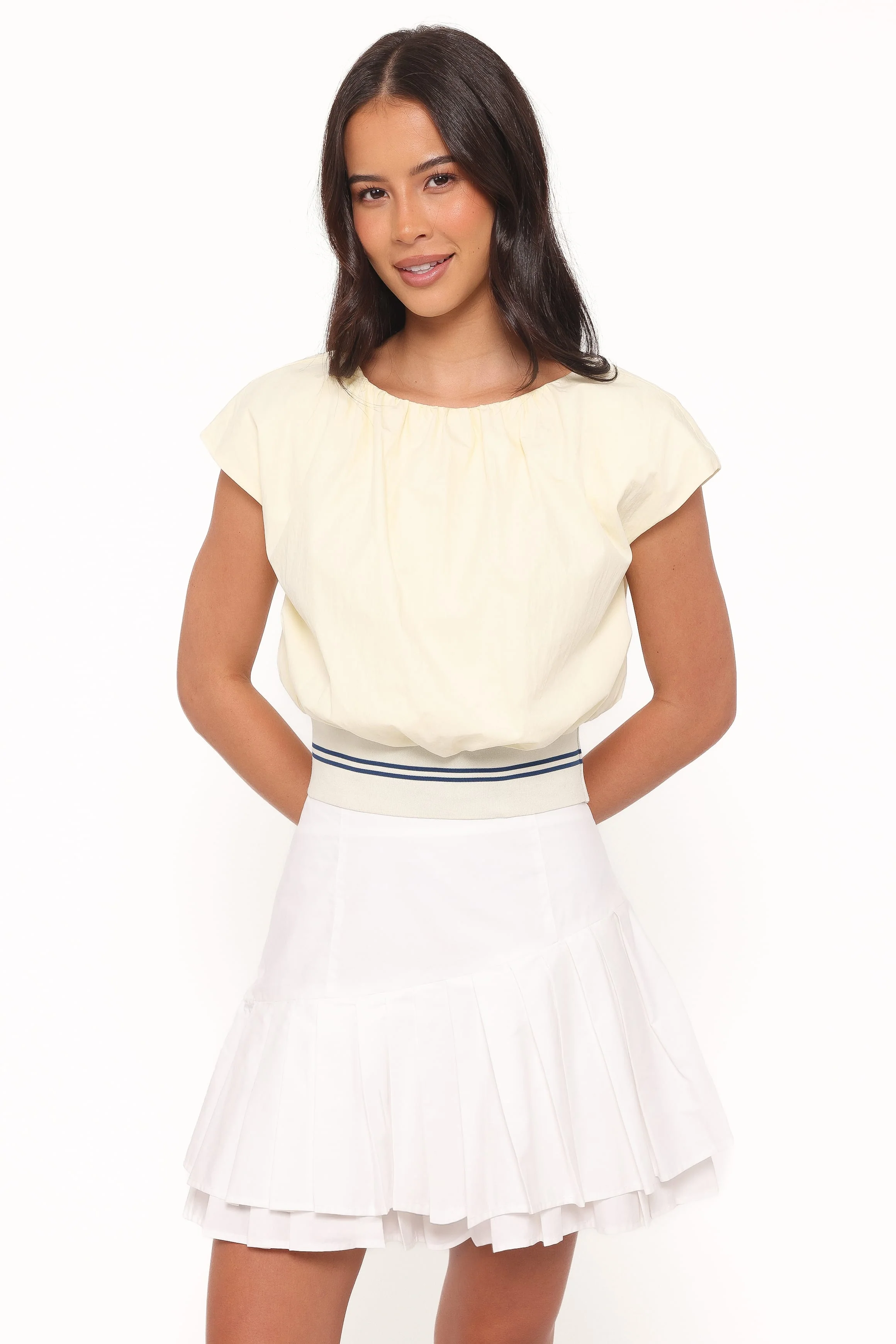 Cygnus Pleated Mini Skirt - White